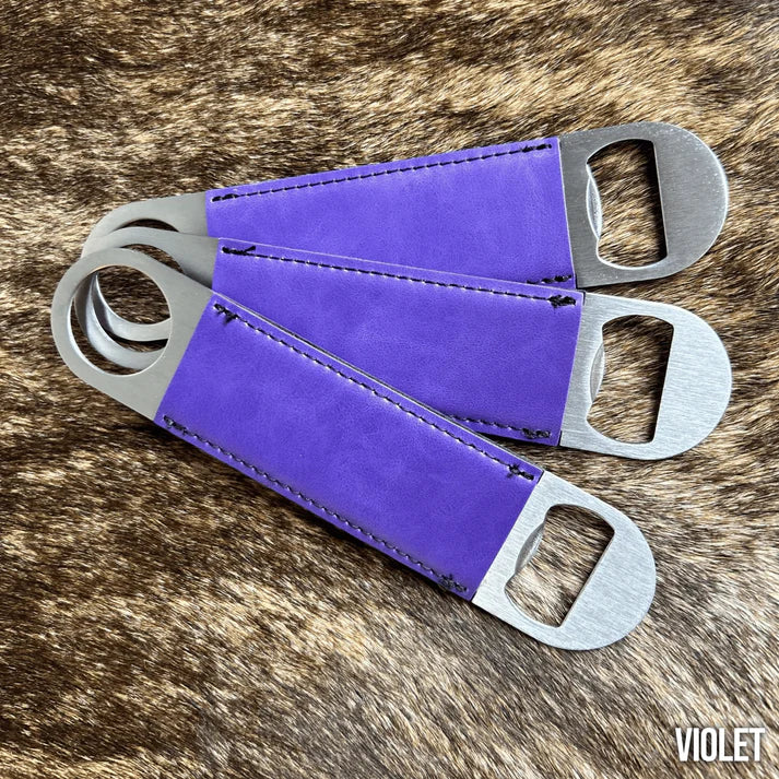 Leatherette Wrapped Bottle Opener image 1