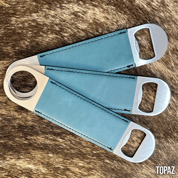 Leatherette Wrapped Bottle Opener image 0